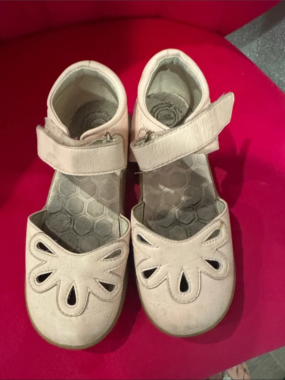 Livie & Luca Beige Cutout Mary Jane Girls' Shoes